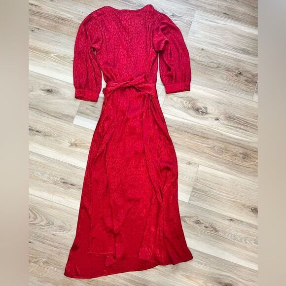 MICHAEL MICHAEL KORS Subtle Cheetah Print 3/4 Sleeve Wrap Dress Size Small - Picture 5 of 11